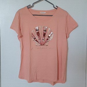 SEA Shell Design Short Sleeve Top S